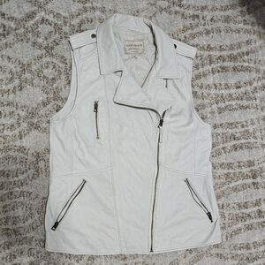 Lucky Brand Lambskin Moto Vest L